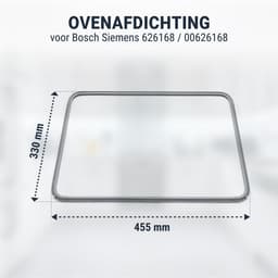 Dailygoods- Deurdichting Hittebestendig Rubber - Ovenafdichting - 4 Haken - Geschikt voor Bosch/Siemens/Neff - Hoogwaardig Alternatief - Controleer E-nummer - Ovendeurrubber — thumbnail 4