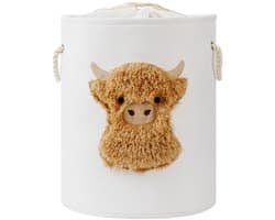 Dailygoods- Wasmand 58L - Wasverzamelaar - Highland Cow - Groot - Duurzaam - Lichtgewicht - Waszak