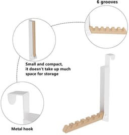Dailygoods- Droogrek Opvouwbaar - Over de Deur Haken - Multifunctioneel - Kapstok - Draagbaar - 16 cm Uitgeschoven — thumbnail 3