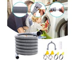 Dailygoods- Afvoerslang Ultra-Duurzaam - Afvoerslang Wasmachine - Afvoerslang Vaatwasser - Afvoerslang Droger - Afvoerslang Mobiele Airco - Flexibele 4m Slang - Afvoerbuis