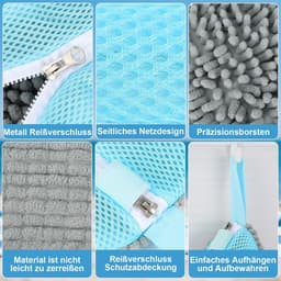 Dailygoods- Schoenwaszak 2 Stuks - Herbruikbare Waszak - Groot 40,5 x 27 cm - Met Ritssluiting - Geschikt voor Wasmachine/Droger - Chenille Materiaal — thumbnail 4