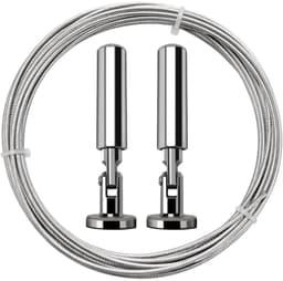 Dailygoods- Gordijnkabel 5 m - Roestvrij Staal - Waslijn - Spansysteem - Multifunctioneel - Inclusief Houders/Screws — thumbnail 1