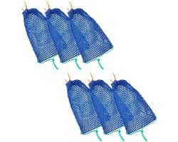 Aaszak Krabval - Visnet Accessoires - Buiten Vissen - Praktisch Ontwerp - 6 Stuks - Blauw