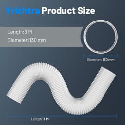 Dailygoods- Afzuigslang Hittebestendig - Afvoerslang 130mm - Ventilatieslang - Geluidsisolatie - Flexibele Slang - Inclusief Klemmen — thumbnail 5