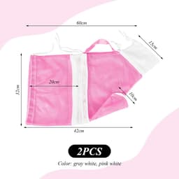Dailygoods- Waszakken Set van 2 - Verstelbare Opvangzak - Kattentoiletaccessoires - Netstof - Luchtdoorlatend - Afmetingen 60 x 32 cm - Kattenwaszak — thumbnail 3