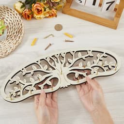 Dailygoods - Houten Kruiden Droogrek - Wandmontage met 11 Haken voor Droge Planten en Decoratie — thumbnail 4