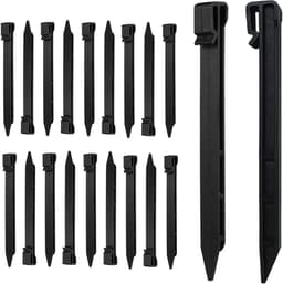 Dailygoods- Grondankers 20 Stuks - Kunststof Haringen - 25 cm - Robuust/Duurzaam - Bevestiging Gazonrandband - Groen/Antraciet - Gazonharing — thumbnail 1