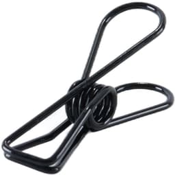 Dailygoods - 50 stuks metalen draadklemmen, multifunctionele stalen draadklemmen, 32 mm mini-pinnen voor kleding, rekeningen, papier, kantoorbenodigdheden, keuken, kamperen (zwart) — thumbnail 2