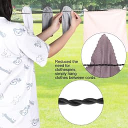 Draagbare Waslijn - Reis Waslijn - Kleding Drogen - Intrekbaar Touw - Tot 2.8m - Zwart — thumbnail 4