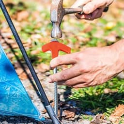 Grondankers - Tentharingen schroefbaar - Buiten kamperen - Nachtzicht verbetering - 20 cm - Oranje — thumbnail 2