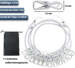 Campingwaslijn draagbaar 1,8m - UittrekbaarDailyGoods — thumbnail 5