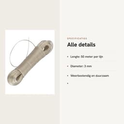 Waslijn Dailygoods 50 m stalen kern 3 mm — thumbnail 4