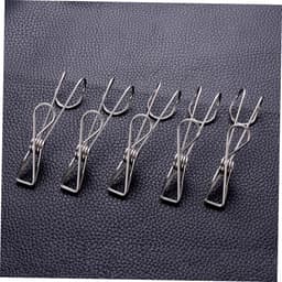 Roestvrijstalen Waslijners - Wasknijpers Clips - Kleding Ophangen - Winddicht Stevig - 10 stuks - Zilver — thumbnail 4
