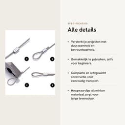Dailygoods- Draadkabel 50 Stuks - Aluminium Kabeldraad - Zilveren — thumbnail 4