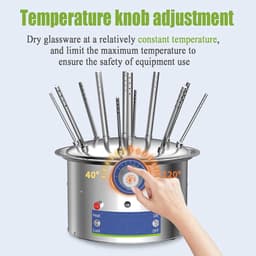 Glaswerk Droger - Laboratorium Droogmachine - Snel Drogen - Temperatuurregeling - 30 Gaten - Wit — thumbnail 5