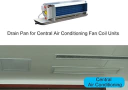 Metalen Afvoerpan - Lekbak Airco - Voorkomt Waterschade - Roestbestendig Gegalvaniseerd IJzer - 200cm Afvoerpijp - Grijs — thumbnail 5