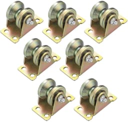 SnelShoppen - 7 Stuks Pulleys voor Touwen, V Groef Rolwiel, Takel Blokken, Hijssystemen, Zware Wielen voor Waslijn, Hoist Systeem, Roller Poorten — thumbnail 1