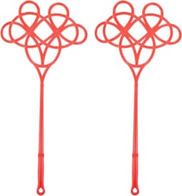 Tapijtklopper - Stofverwijderaar Dekens - Huishoudelijk Afstoffen - Lange Steel - 57.5 cm - Rood — thumbnail 1