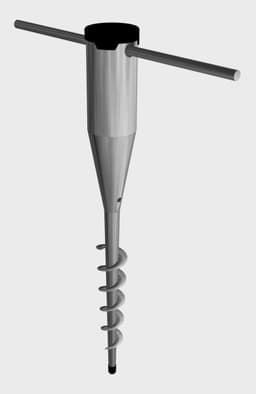 Grondanker Parasolhouder - Parasolvoet Grondplug - Parasol Plaatsen - Met Draaihendel - 55 cm Lengte - Zilverkleurig — thumbnail 2