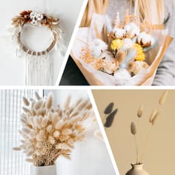 Gedroogde bloemen, 70 stuks natuurlijke zachte kunstmatige gedroogde konijnenstaart voor huisdecoratie, boho vaas, bruiloft, roze — thumbnail 2