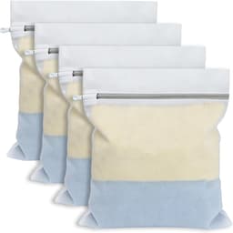 SnelShoppen - Set van 4 wasnetten voor wasmachine met verborgen ritssluitingen, robuust en duurzaam, waszak voor overhemden, beha's, sokken, ondergoed — thumbnail 1