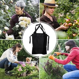 Oogsttas Schort - Tuin Werk - Fruit Plukken - Verstelbaar Met Zakken - 64x49cm - Blauw — thumbnail 4