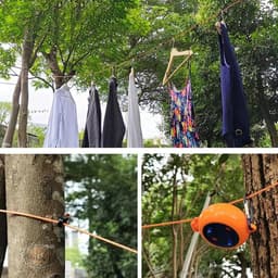 Kleding Drogen Touw - Waslijn Outdoor - Reizen en Kamperen - Intrekbaar en Klittenvrij - 10 meter - G — thumbnail 1