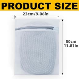 Wasnetjes met ritssluiting - Wit - Set van 5 - Mesh waszakken voor delicate kleding - Voor sokken, beha's en ondergoed — thumbnail 5