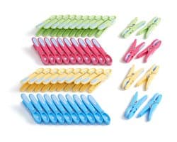 Dailygoods- Wasknijpers Bloem - 48 Stuks - Duurzaam - Soft Clips - UVA/UVB-bestendig - Vorst- en Roestbestendig - Robuust Plastic - Wasknijper