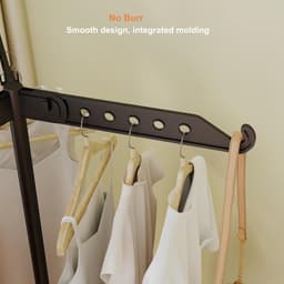 Thijox - Droogrek Kleding Binnen en Buiten - 360° Rotatie Wasstandaard met 3 Armen - Opvouwbaar en In Hoogte Verstelbaar tot 136 cm - Zwart voor Tuin — thumbnail 2
