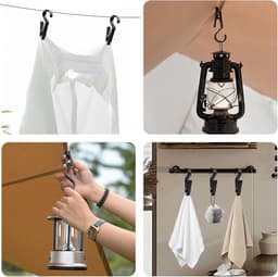 SnelShoppen - Pack van 4 Multifunctionele Kledingknijpers Hangers Towel Clips Camping Accessoires - Lichtgewicht en Praktisch voor Buiten, Tuin, Feest — thumbnail 2