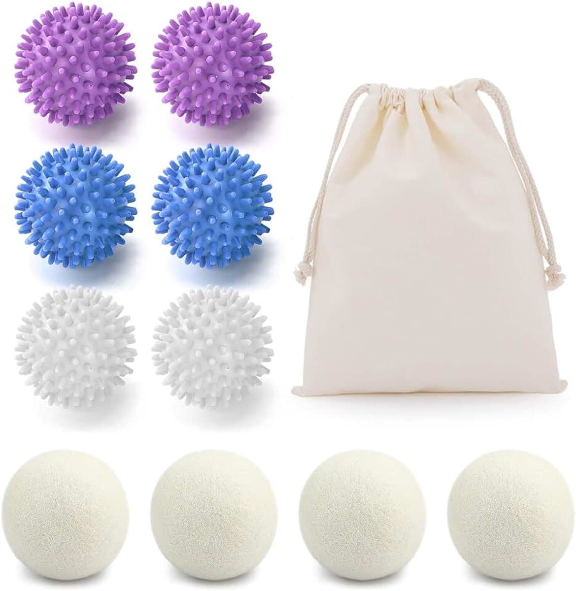 10 stuks droogballen van 6 x 6 cm — afbeelding 1