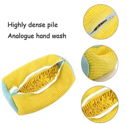 Solidchoice - Vastsea Schoenpoetszak, Schoenpoetszak voor Wasmachine, Waszak voor Schoenen, Herbruikbare Schoenwaszak voor Alle Schoensoorten en Maten, Geel, Eenvoudige Stijl — thumbnail 5