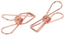Solidchoice - 50 stuks stalen draadklemmen, 32 mm multifunctionele pinnen voor kleding, rekeningen, papier, kantoorbenodigdheden, keuken, kamperen (roségoud) — thumbnail 2