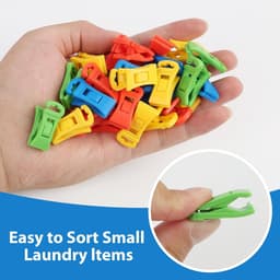 SnelShoppen - Pack van 36 Sokclips voor Wasmachine en Droger, Hoge Kwaliteit Clips voor Dikke Sokken met Robuuste Haken, Multi-Kleurige Organisatie en — thumbnail 2
