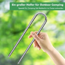 SnelShoppen - 6 Stuks U-Type Grondankers 30cm - Gegalvaniseerd Staal - Voor Trampoline, Tenten, Fietsen, Tuin - Sterk en Duurzaam - Ideaal voor Campin — thumbnail 4