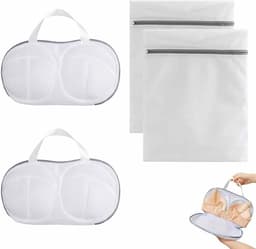 SnelShoppen - Underwear Laundry Bags Set - 2 Bra Waszakken + 2 Net Waszakken - Ademend en Duurzaam - Bescherming en Organisatie - Maat 34.5cm en 40x55 — thumbnail 1