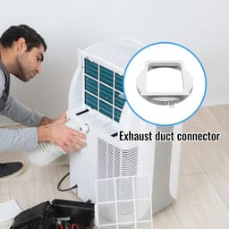 Koppelstuk Mobiele Airco Afvoerslang - Ø150mm - Conditioner Uitlaatslang Connector - Airconditioning-afvoerslangadapter - Afvoerslang adapter - Slangverlenging - Ronde Verbindingsstuk - Accessoires Voor Mobiele Airconditioning - Wit — thumbnail 5