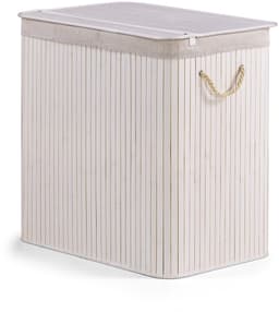 Wasmand / Wasbak Falster XXL B 150 L bamboe wit 3 vakken hjh LIVING — thumbnail 4
