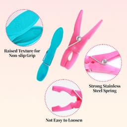 Wasknijpers Met Zak, 60 Stuks, Zonder Print, Met Stabiele Buitenringveer, Extra Sterk, Antislip Voor Waslijn Of Wasrek, Veelkleurig | Zonder afdruk, met stabiele buitenringveer, voor waslijn en wasrek — thumbnail 5