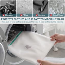3 stuks waszak, wasnet voor wasmachine, waszak, vuile was, voor reizen, waszak, waszak voor beha, ondergoed, schoenen, babykleding, kussens, pluche dieren, waszak, 3-delige set — thumbnail 5