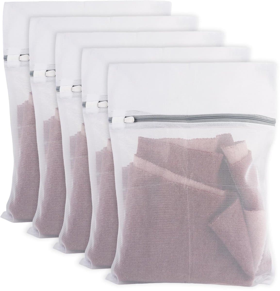 Wasnet voor Wasmachine, 30 X 40 cm Stabiele Waszak met Netritssluiting, Fijnmazige Wasnet Met Verborgen Ritssluiting, Kleding Te Voorkomen, voor Jeans, Blouse, Babykleding, Beschermt Kleding — afbeelding 1