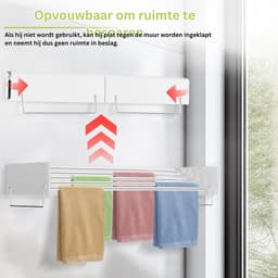 CRLYN® Wasrek Hangend Trapgat - Wasrek - Droogrek - Droogrek Trapgat - Wit — thumbnail 5