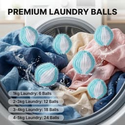 Haarverwijderaar wasmachine 12 stuks - herbruikbare pluisballen - effectief tegen dierenharen - houdt kleding haarvrij - ShopVlot — thumbnail 2