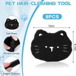 Set van 8 dierenhaarverwijderaars, schattig kattenmotief, herbruikbaar voor wasmachine, verwijdert honden- en - ShopVlot — thumbnail 4