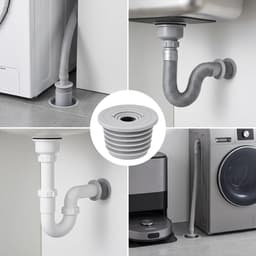 2 stuks siliconen afdichtingsstoppen voor afvoerpijp, wasmachine, afvoeradapter, afvoerbuisafdichting, slang - ShopVlot — thumbnail 3