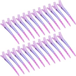 Haarclips - Krokodillenklemmen - Haarstyling - Roestvrij metaal - 24 stuks - Roze kleurverloop — thumbnail 1