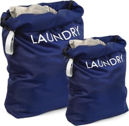 SnelShoppen - 2 Grote Waszakken voor Vuile Kleding, Draagbare Waterdichte Reiswaszakken met Trekkoord, Perfect voor Thuis, Camping, Badkamer, Vakantie — thumbnail 1