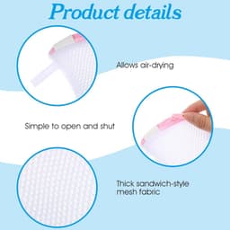 Thijox - 6 Mini-Wasnetten - Driehoekige Waszakken - Anti-Hechting - Duurzaam Polyester - Organiseer je Kleding - Perfect voor Wasmachine en Reizen — thumbnail 3