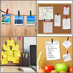 Allecto - Houten Multigekleurde Pin Knijpers - Decoratieve Kledingpin - 70 Stuks — thumbnail 5